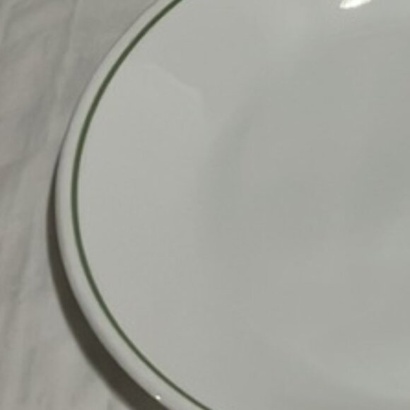 Corelle by Corning 12" Oval Serving Platter White with Green Band - Picture 4 of 5